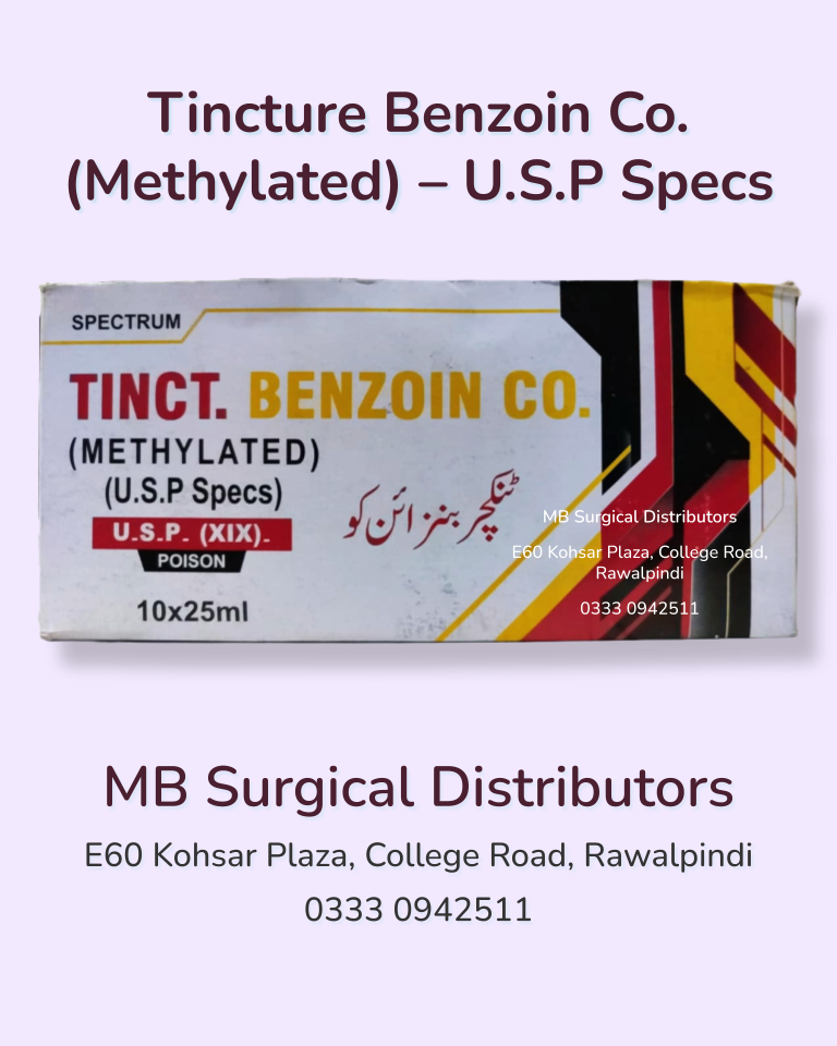 Tincture Benzoin Co. (Methylated) – U.S.P Specs